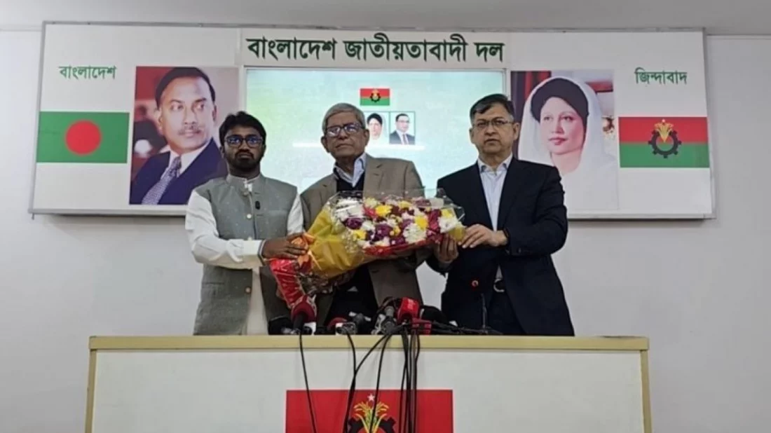 বিএনপিতে আনুষ্ঠানিকভাবে যোগ দিলেন গণঅধিকারের রাশেদ খাঁন